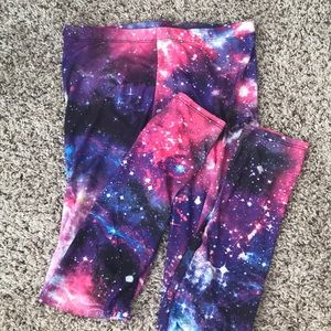 Galaxy print leggings